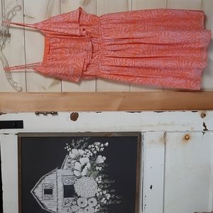 Lilly pulitzer ruffle dress size M coral